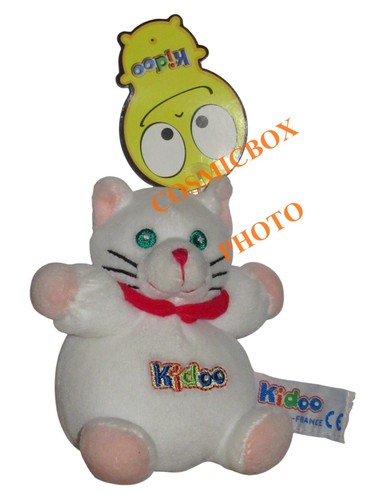 Kidoo peluche petit chat blanc - petit,