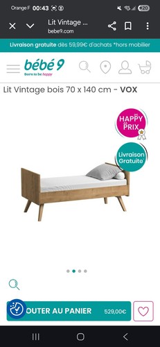 Lit barreaux vintage en - vintage,